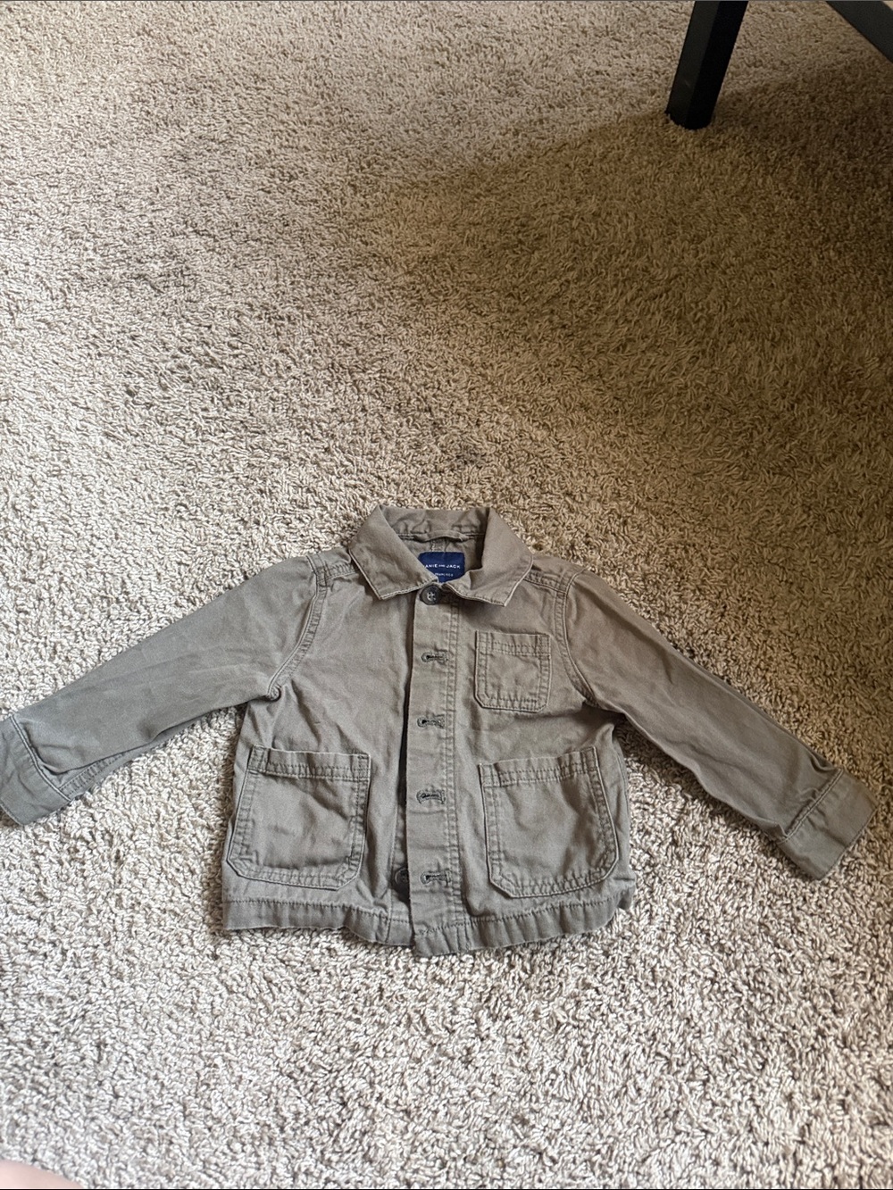 Janie and Jack Olive Green Jean Jacket for Baby Boy